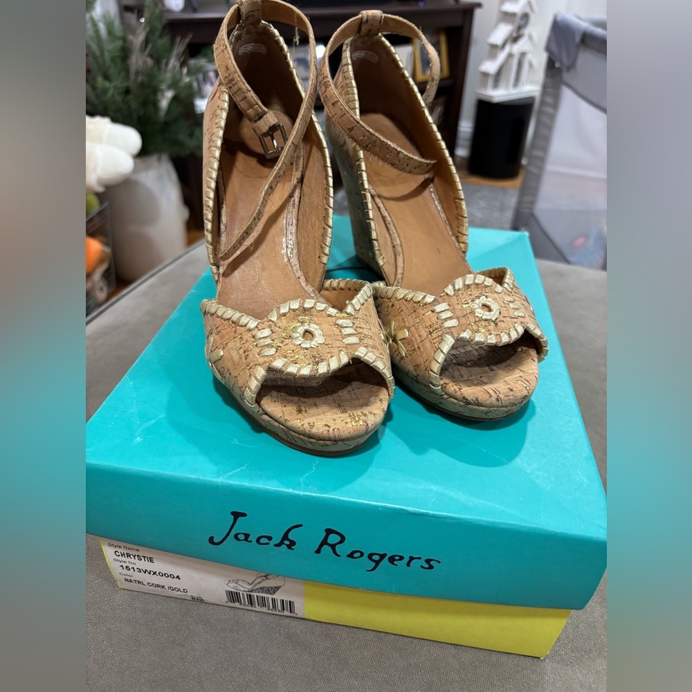 Jack Rogers wedge sandals size 8 women’s